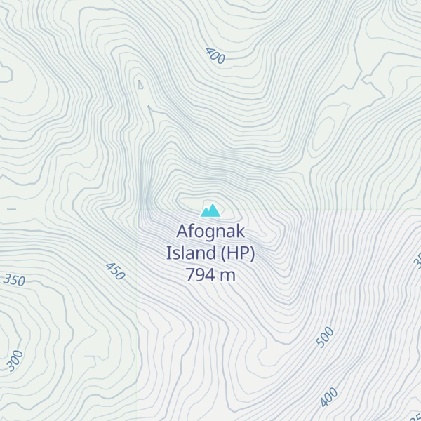 Map of Afognak Island (HP)