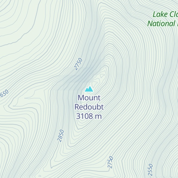 Map of Mount Redoubt