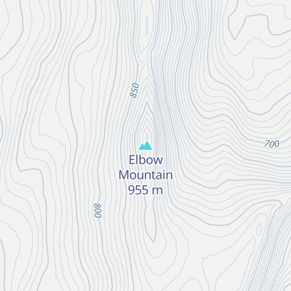 Map of Elbow Mountain