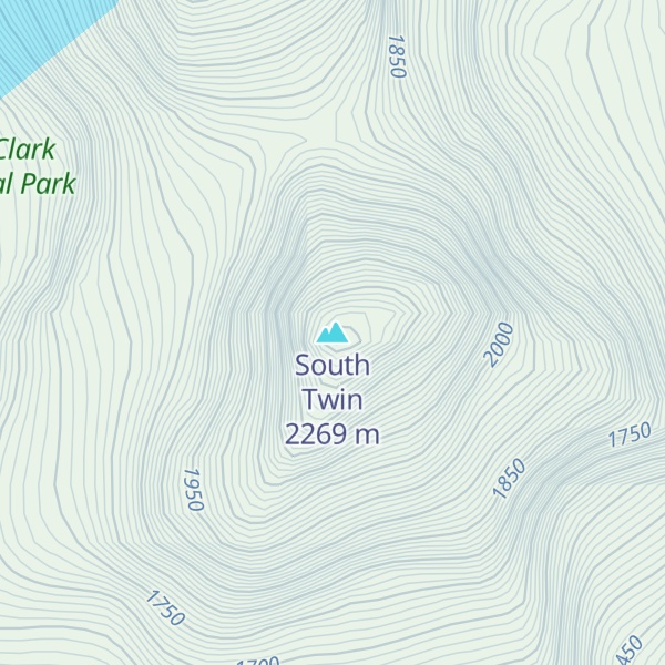Map of South Twin