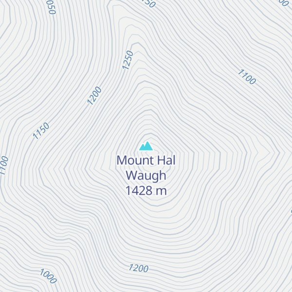 Map of Mount Hal Waugh