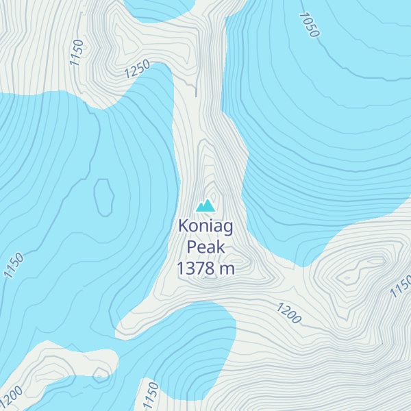 Map of Koniag Peak