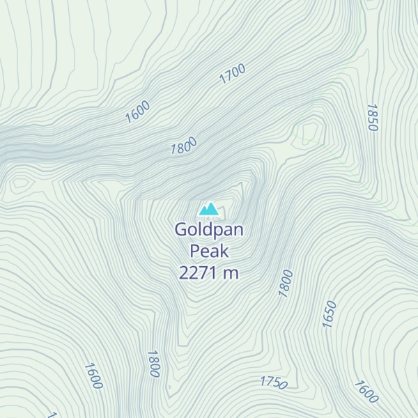Map of Goldpan Peak
