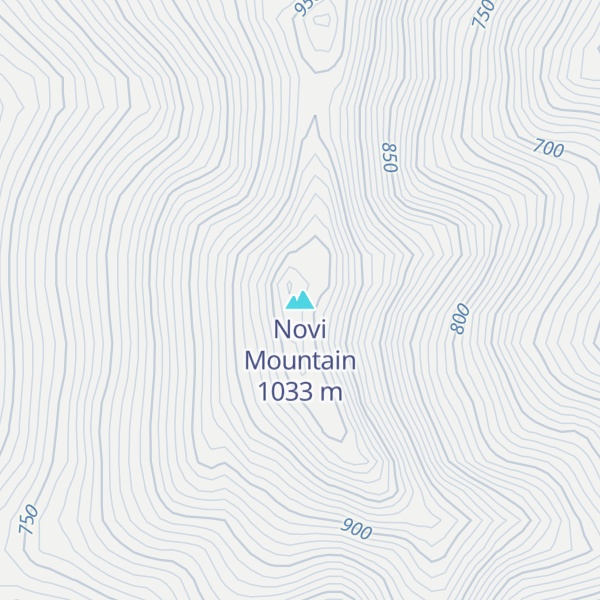 Map of Novi Mountain
