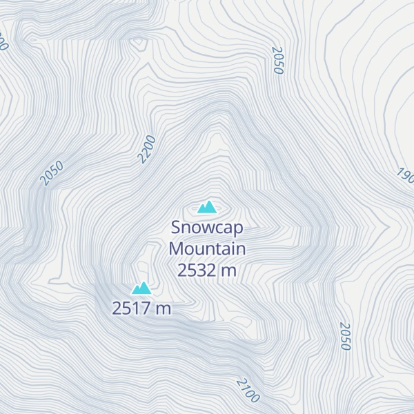 Map of Snowcap Mountain