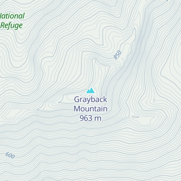 Map of Grayback Mountain