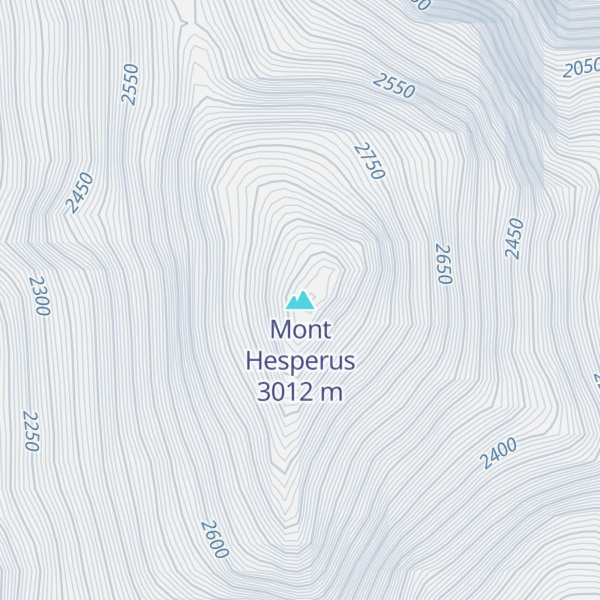 Map of Mont Hesperus