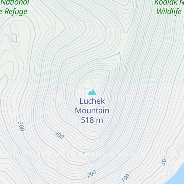 Map of Luchek Mountain