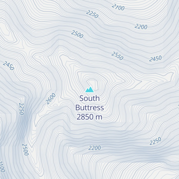 Map of South Buttress