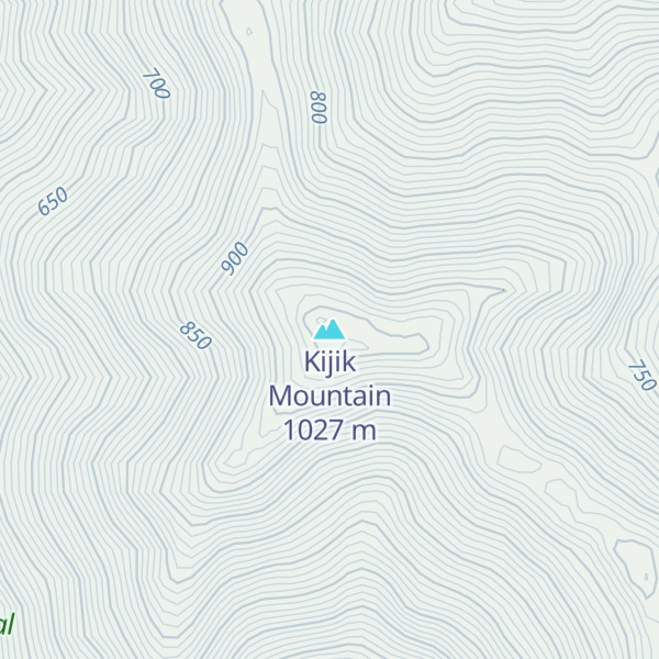 Map of Kijik Mountain