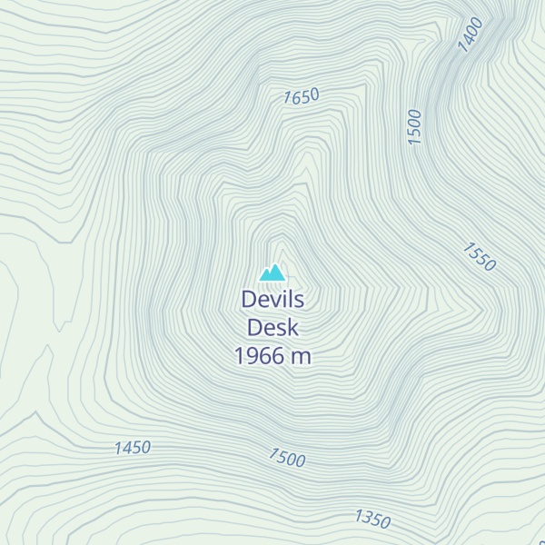Map of Devils Desk