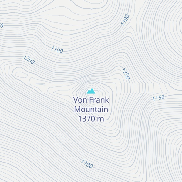 Map of Von Frank Mountain