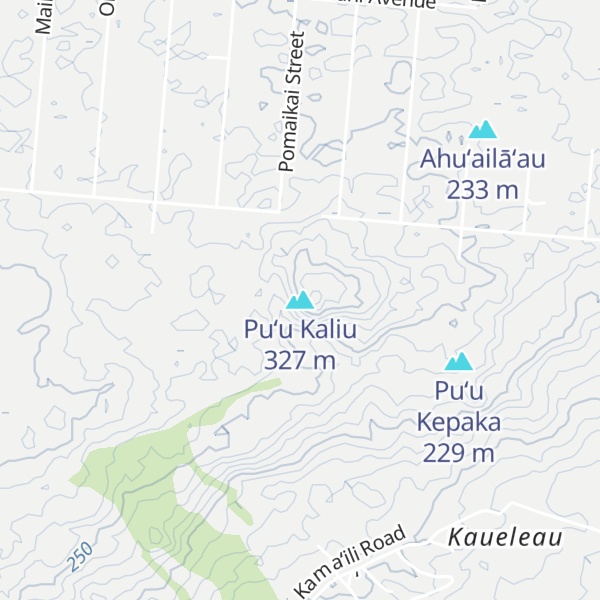 Map of Puʻu Kaliu
