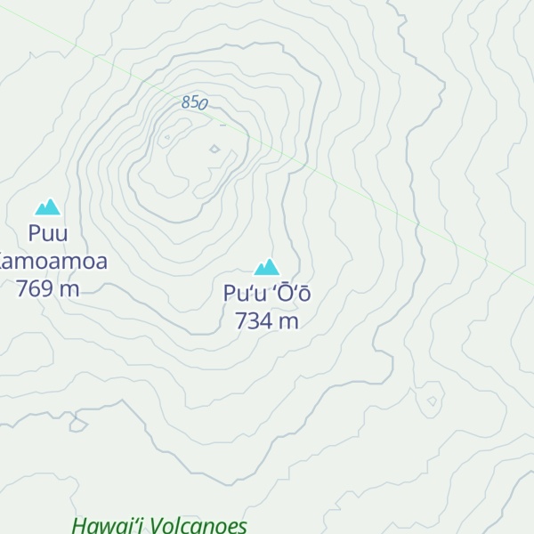 Map of Puʻu ʻŌʻō