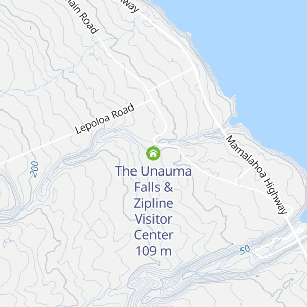 Map of The Unauma Falls & Zipline Visitor Center