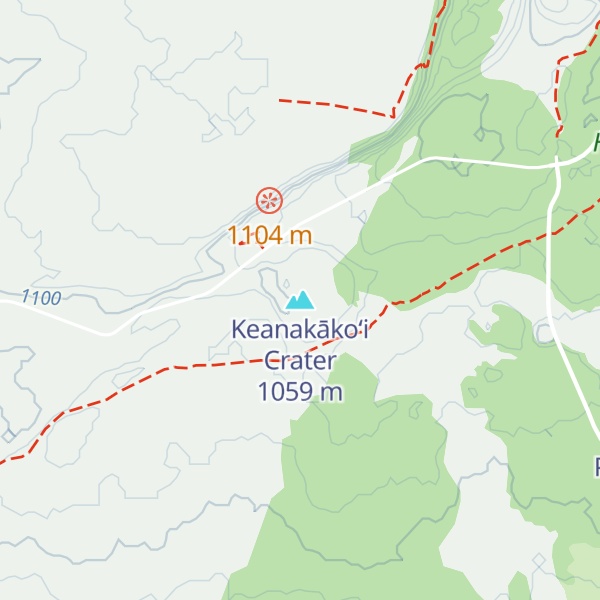 Map of Keanakākoʻi Crater