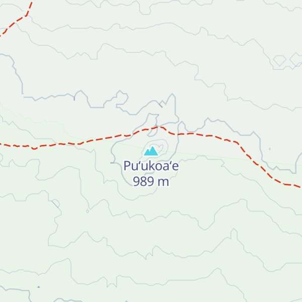 Map of Puʻukoaʻe