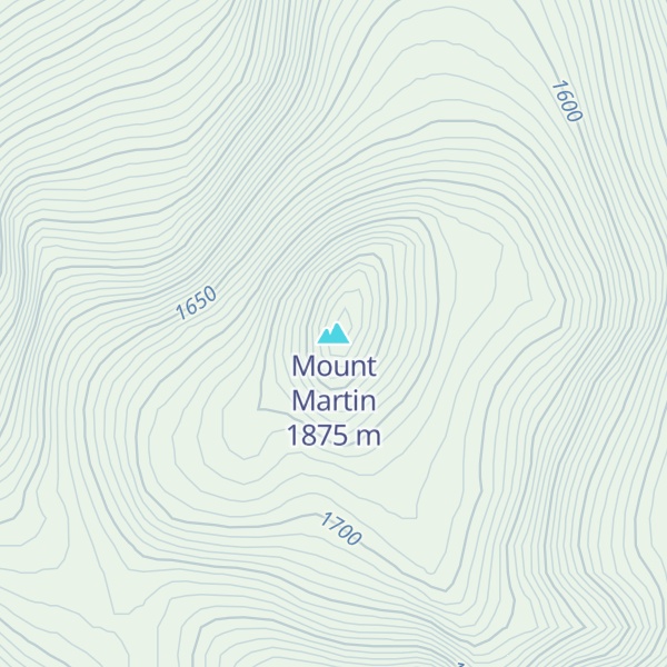 Map of Mount Martin