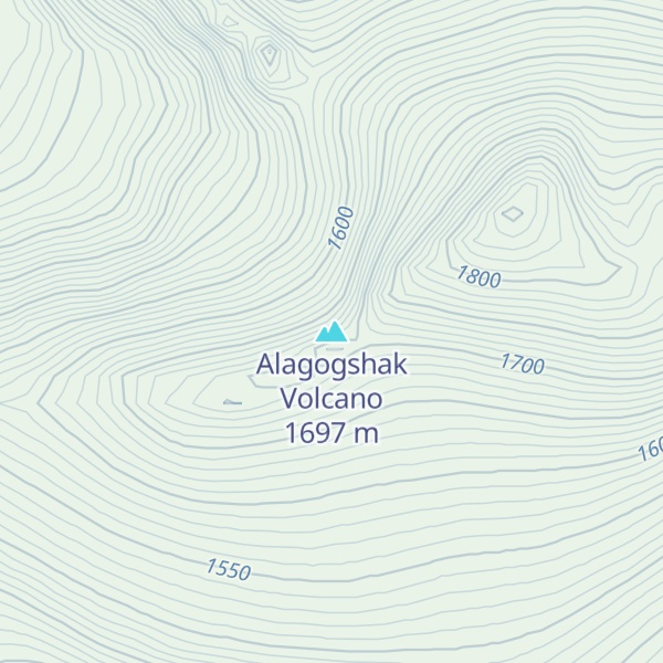 Map of Alagogshak Volcano