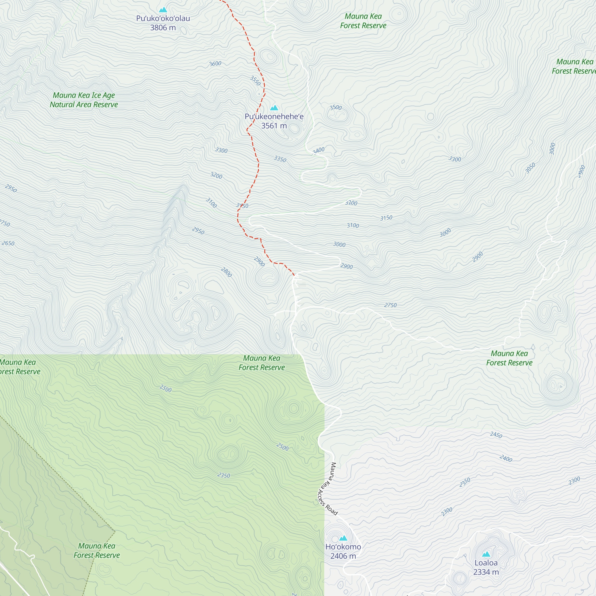 Mauna Kea Visitor Information Station map