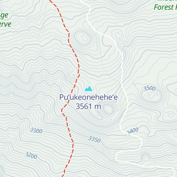 Map of Puʻukeoneheheʻe