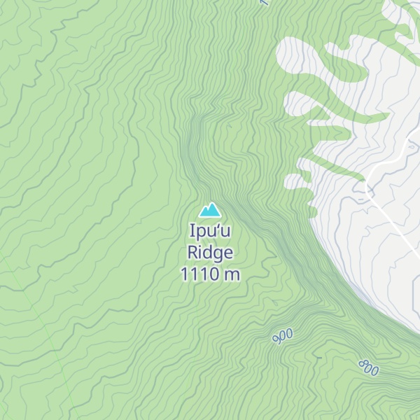 Map of Ipuʻu Ridge