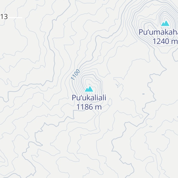 Map of Puʻukaliali