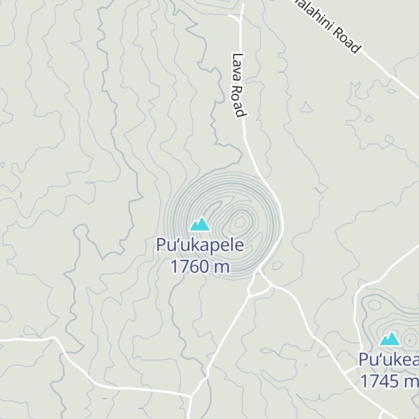 Map of Pu'ukapele Crater