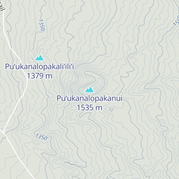Map of Puʻukanalopakanui