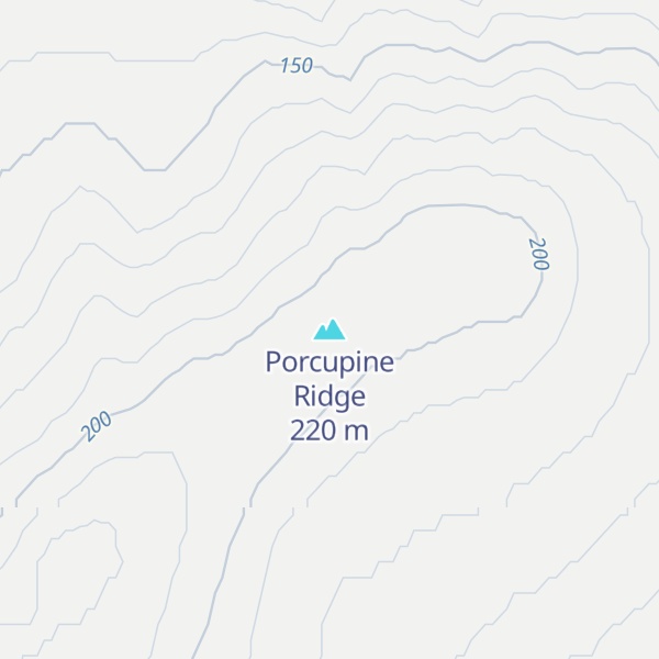 Map of Porcupine Ridge