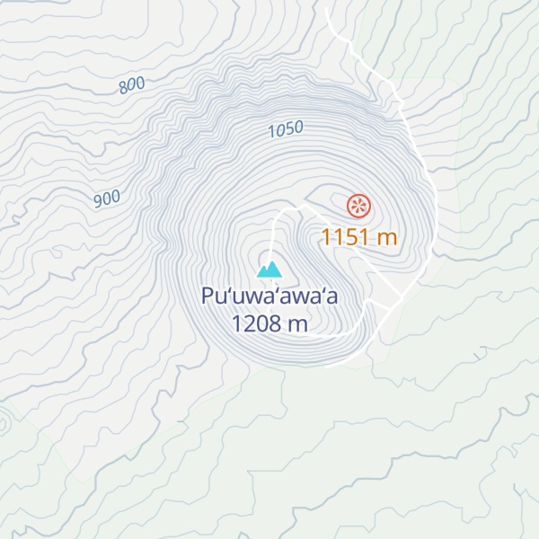 Map of Puʻuwaʻawaʻa