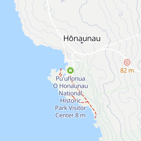 Map of Pu'uhonua O Honaunau National Historic Park Visitor Center