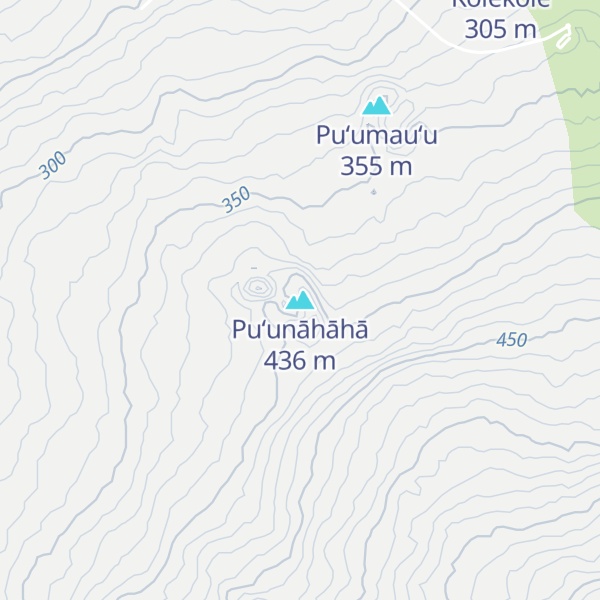 Map of Puʻunāhāhā