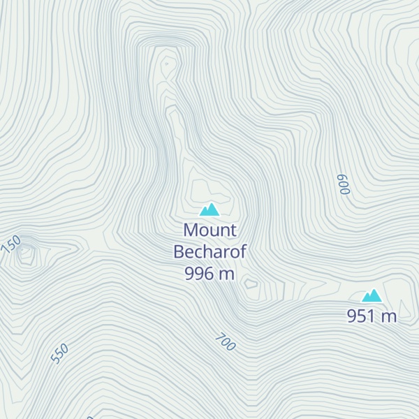 Map of Mount Becharof