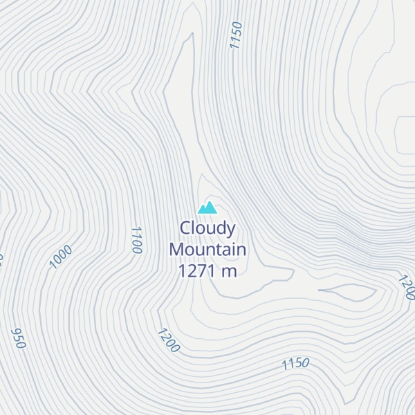 Map of Cloudy Mountain