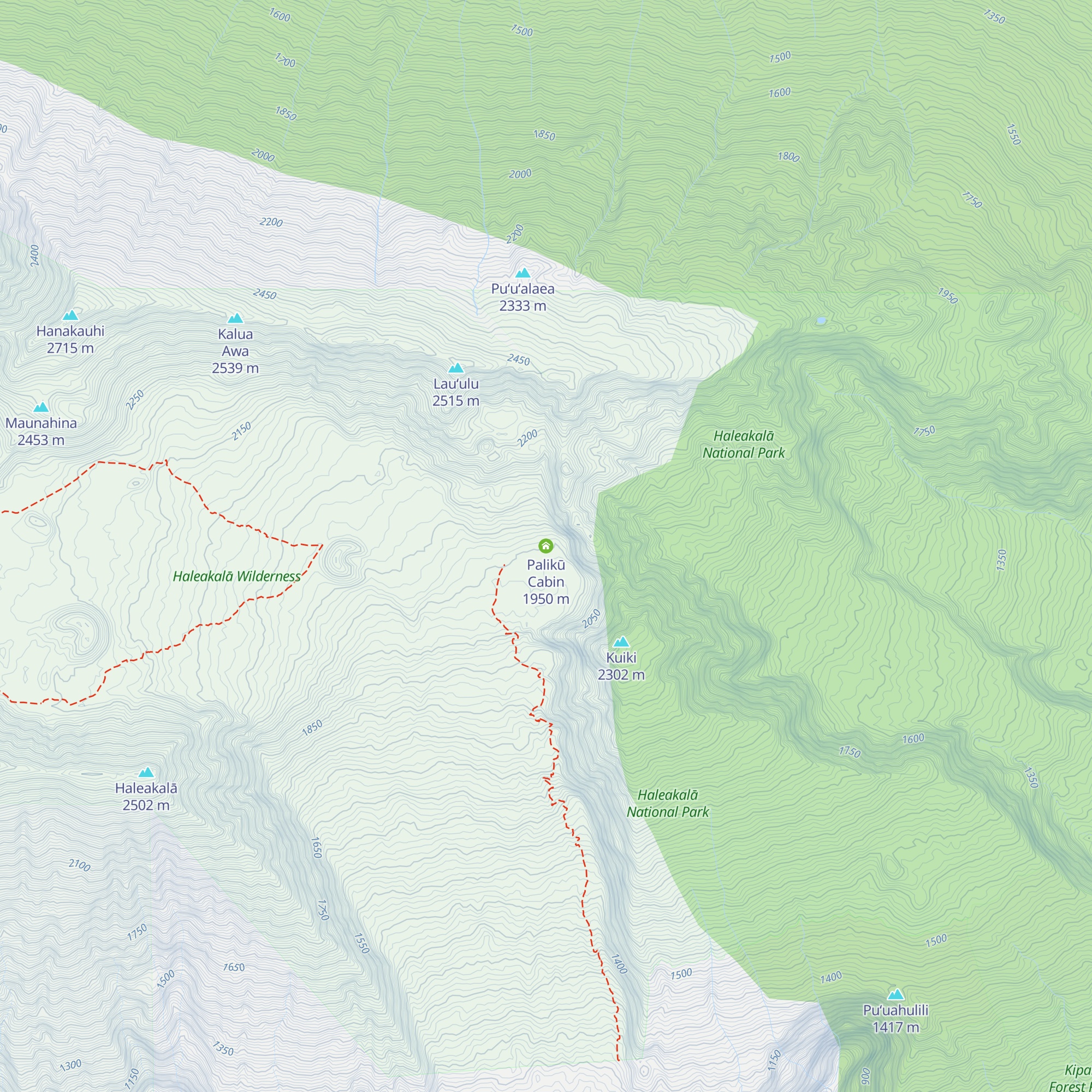Palikū Cabin map