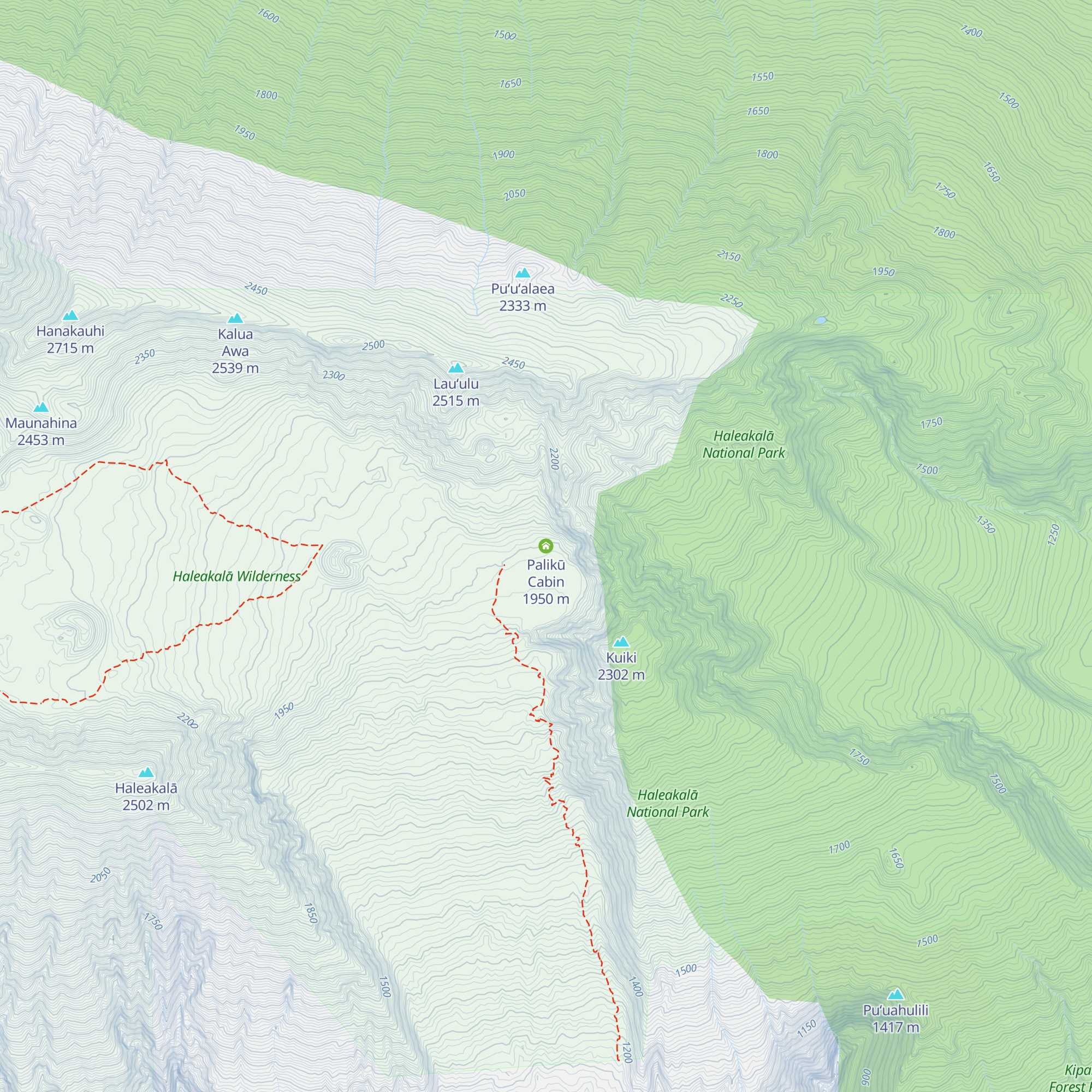 Palikū Cabin map