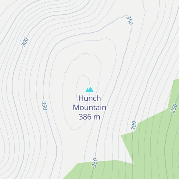 Map of Hunch Mountain