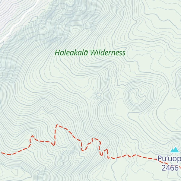 Map of Ka Lua o ka ʻŌʻō Cinder Cone