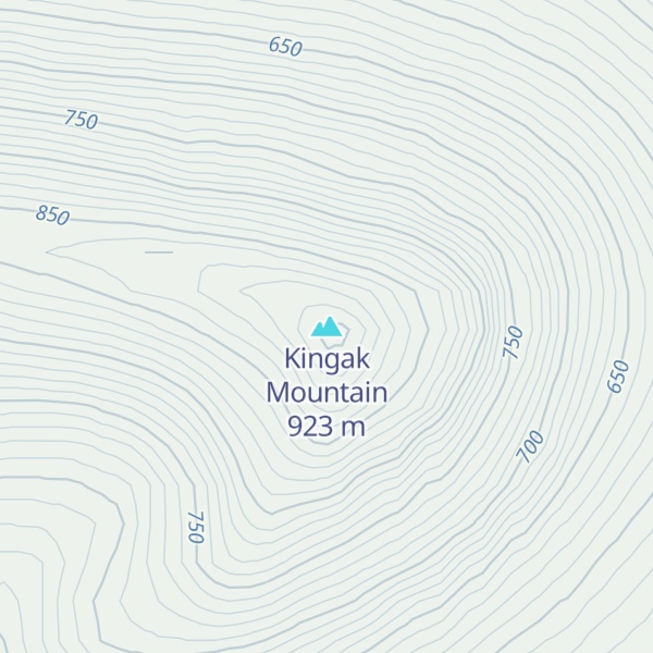 Map of Kingak Mountain