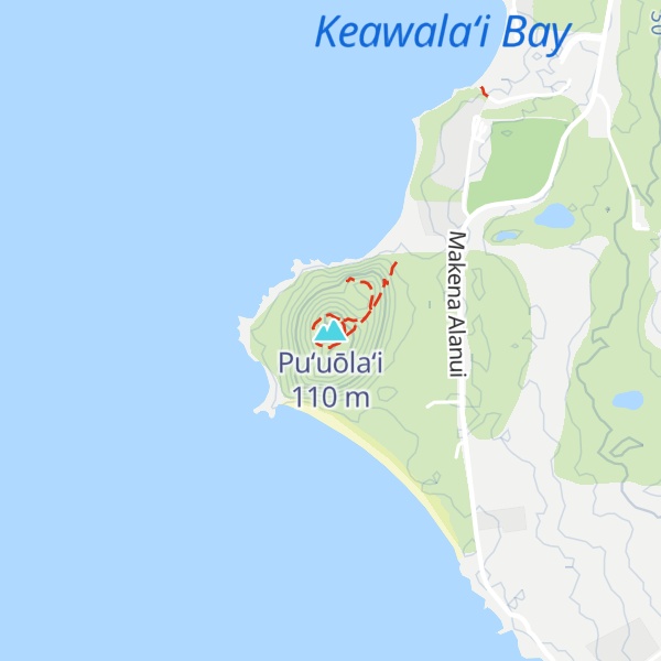 Map of Puʻuōlaʻi