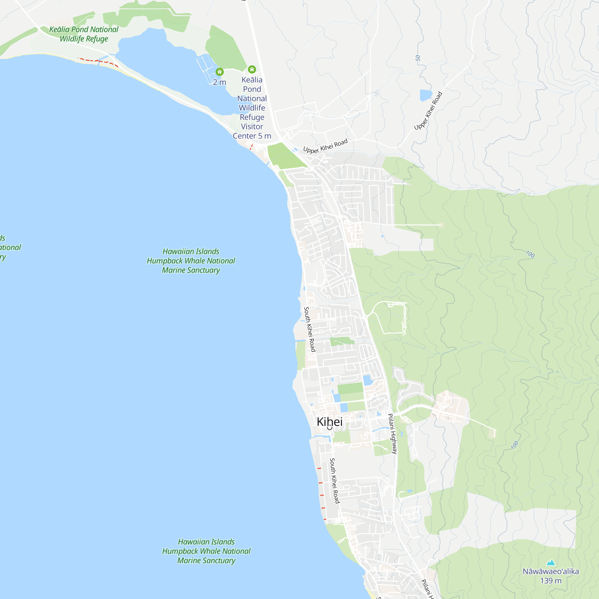 Hawaiian Islands Humpback Whale Marine Sanctuary Visitor Center map