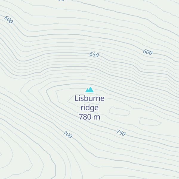 Map of Lisburne ridge