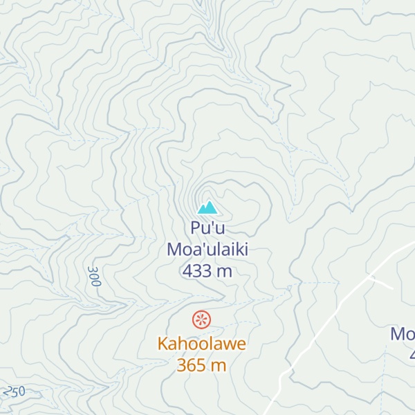 Map of Pu'u Moa'ulaiki