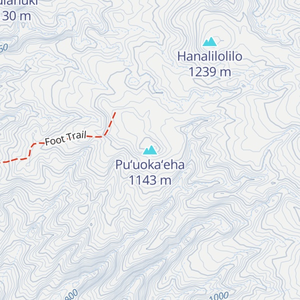 Map of Puʻuokaʻeha