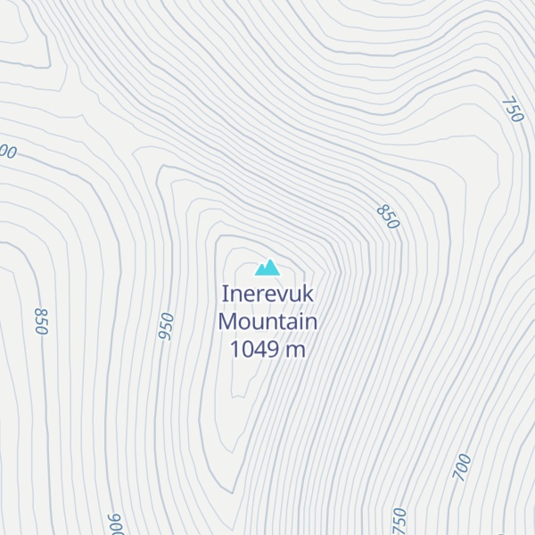 Map of Inerevuk Mountain