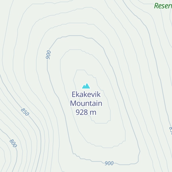 Map of Ekakevik Mountain