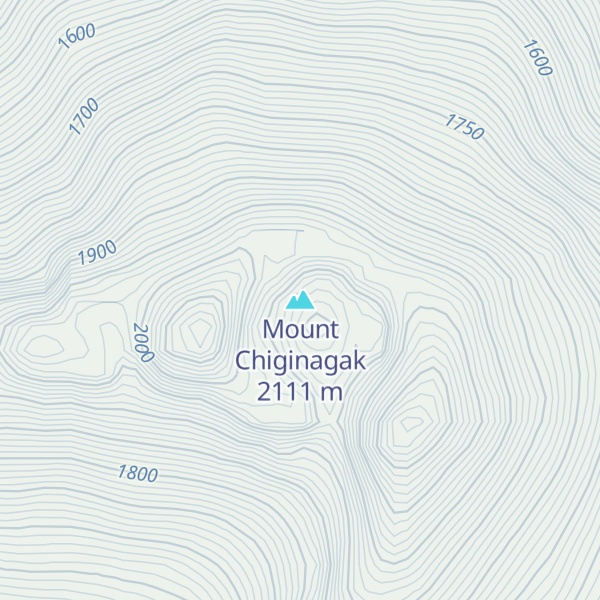 Map of Mount Chiginagak