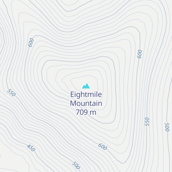 Map of Eightmile Mountain
