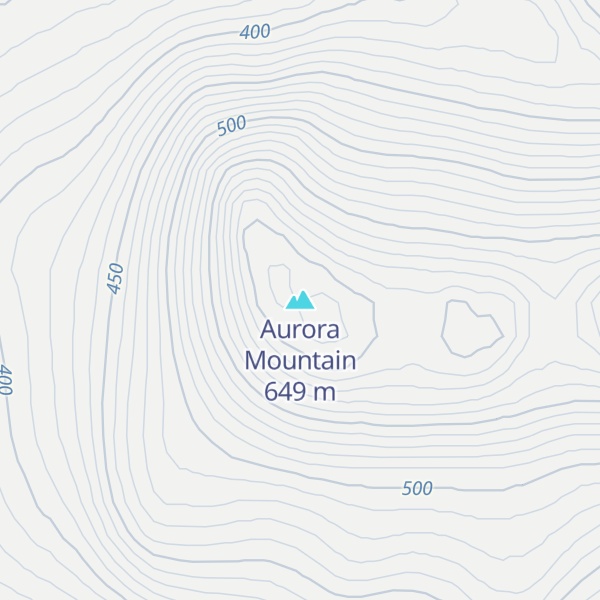 Map of Aurora Mountain